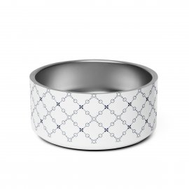 Luxury Pattern Stainless Steel Pet Bowl